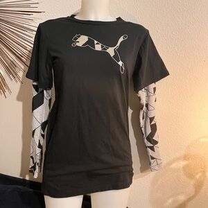 Puma Long sleeved under short over shirt!